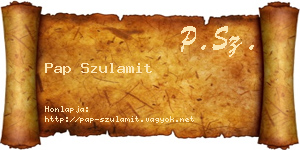 Pap Szulamit névjegykártya