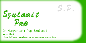 szulamit pap business card